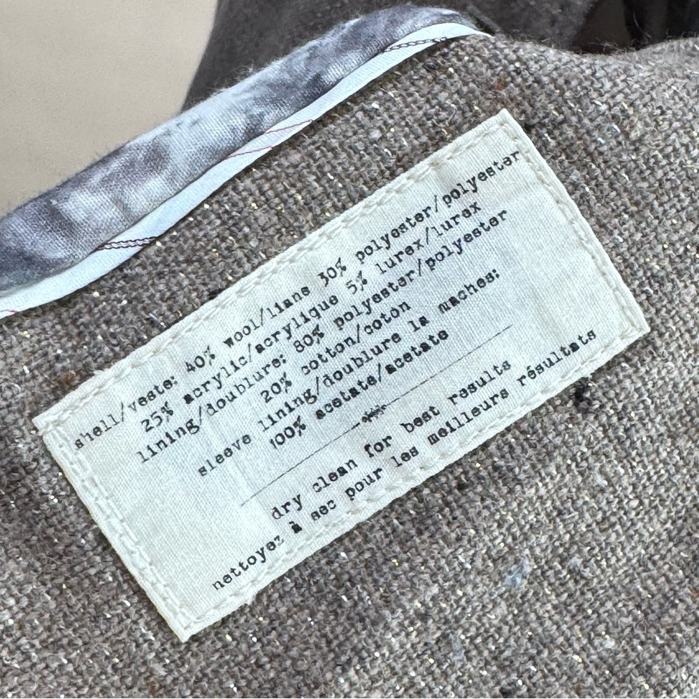 Cartonnier Tweed Blazer – Size 0 – Anthropologie – Rare Style - Picture 11 of 13